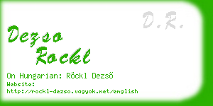 dezso rockl business card